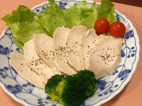 簡単!しっとり!サラダチキン(ガーリック風味)